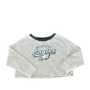 NFL Eagles Gray Sweatshirt Girls 6 NWOT